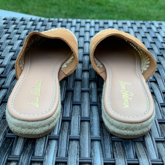 LIKE NEW Sam Edelman Austin Suede Espadrille Mules - Caramel - Picture 14 of 15